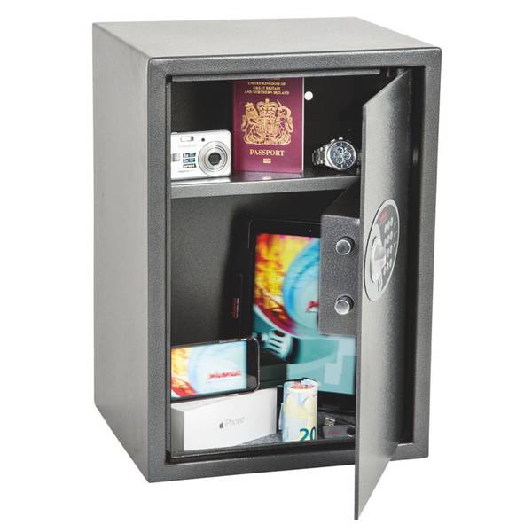 Sicherheitstresor SS0804E Grau - Stahl - 35 x 50 x 31 cm
