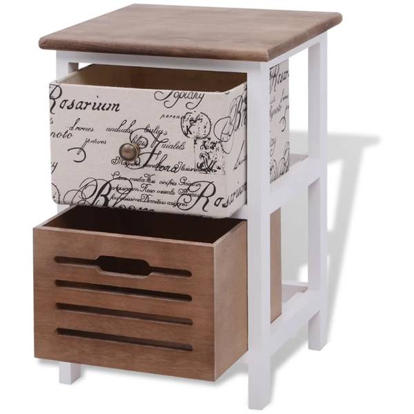 Kast 292286 set van 2 paulownia - 30 x 46 x 28 cm