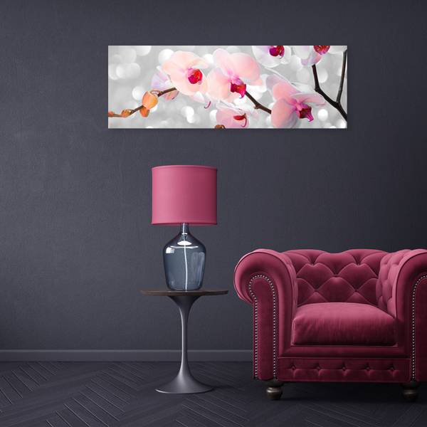 Wandbild orchidee blumen natur 120 x 40 cm