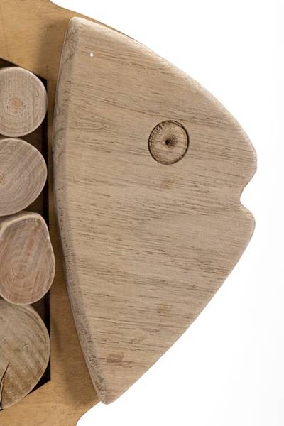 Wanddekoration Nature Braun - Massivholz - 2 x 29 x 43 cm