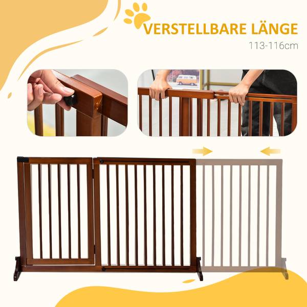 Hundegitter CP328 Braun - Holzwerkstoff - 166 x 36 x 113 cm