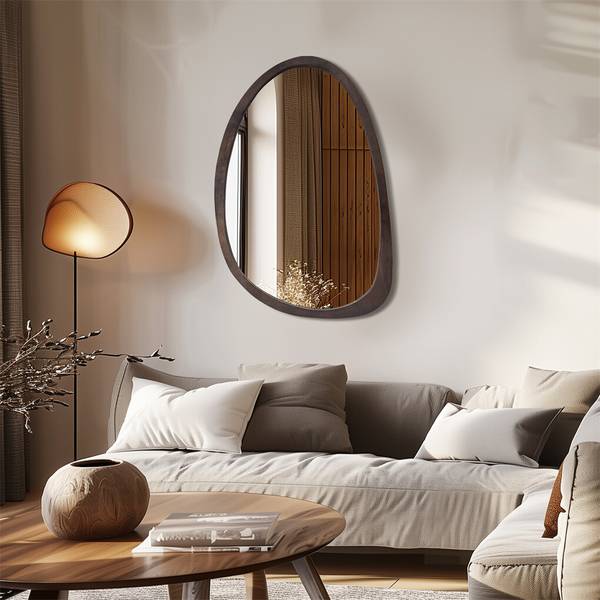 Miroir YSJ-X57 Marron - Hévéa - 3 x 70 x 50 cm