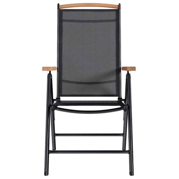 Regiestuhl 41733 4er Set Schwarz - Textil - 58 x 109 x 65 cm