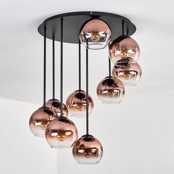 Deckenleuchte Cesaro Aluminium - Klarglas - 57 x 69 x 57 cm