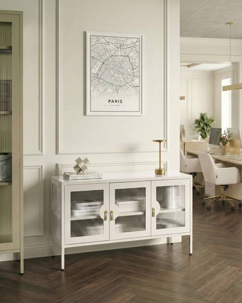 Kantoorkast GLEORA beige - 120 x 65 x 40 cm