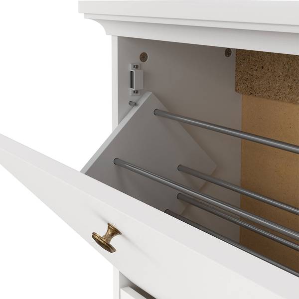 Schuhschrank Venedig Weiß - Holz teilmassiv - 78 x 128 x 28 cm