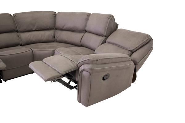 Ecksofa Saranda Glas Grau - 255 x 104 x 255 cm
