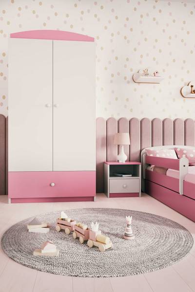Kinderkleiderschrank Basic Hellrosa