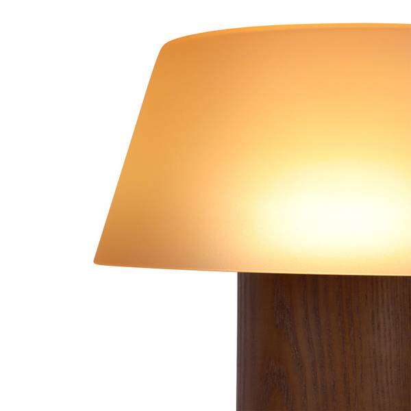 Tischlampe VANCOUVER Braun - Holz teilmassiv - 28 x 34 x 28 cm