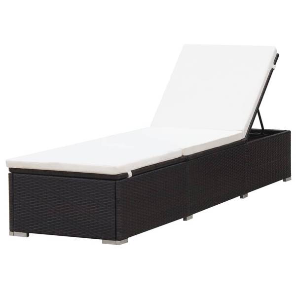 Chaise longue 295829 Marron - Polyéthylène - 60 x 31 x 195 cm
