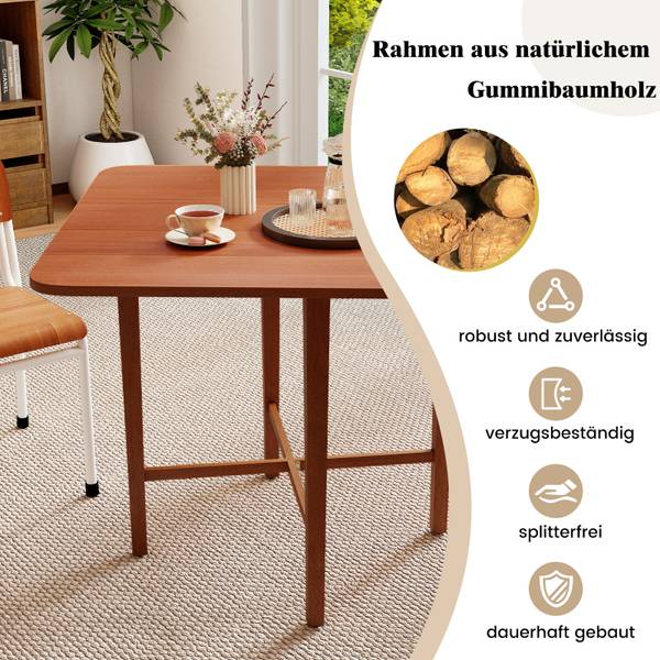Holzesstisch WO70043IZDE Braun - Holzwerkstoff - 90 x 75 x 90 cm