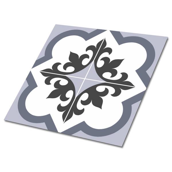 Selbstklebende Fliesen (9 St.) Königlich Grau - Polyester PVC - 30 x 30 x 0 cm