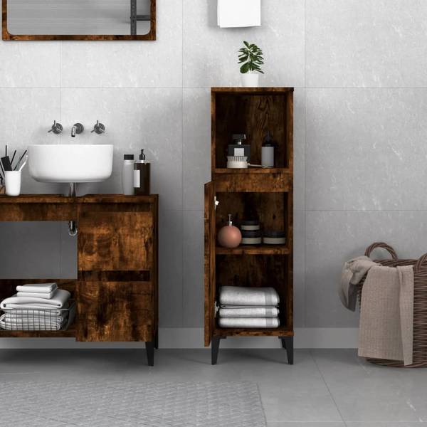 Badschrank 3029248 Raucheiche Dekor