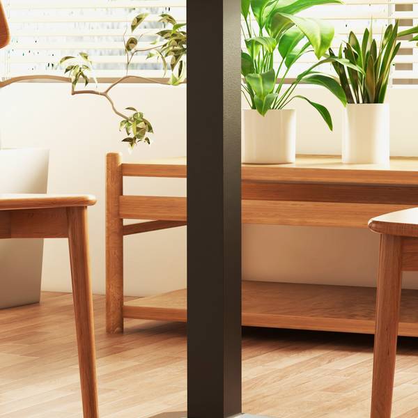 Eettafel 83A-078V80DR bruin - plaatmateriaal op houtbasis - 70 x 75 x 70 cm