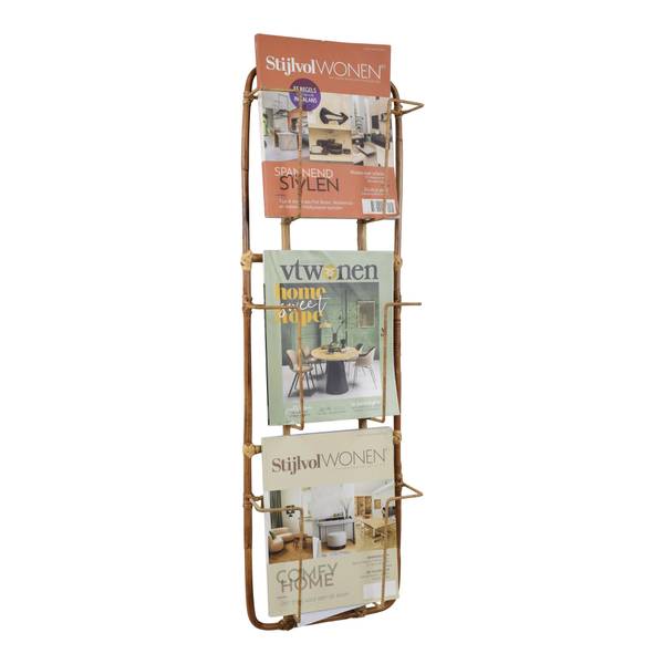 Zeitungsständer Bambus L Braun - Bambus - 30 x 96 x 10 cm