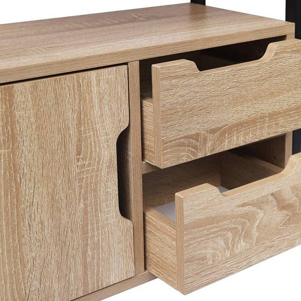 Standregal Jasmin Braun - Holzwerkstoff - Metall - 58 x 120 x 24 cm