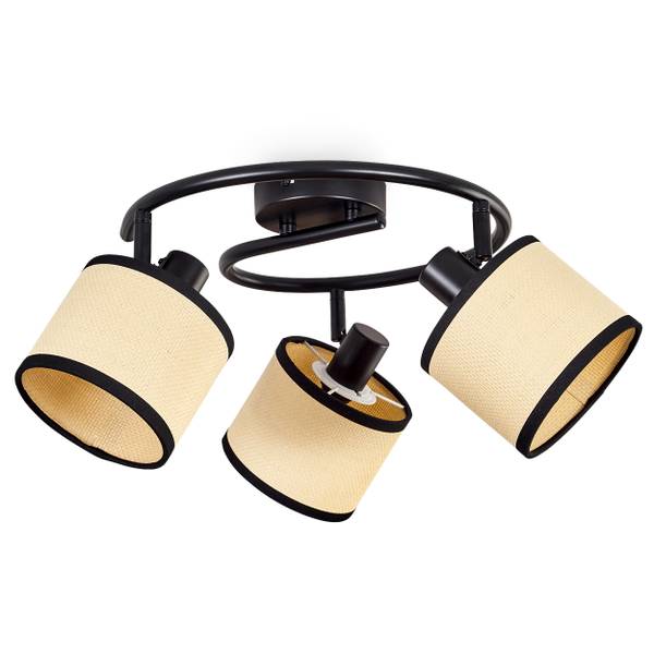 Deckenleuchte Tamarispa Beige - Schwarz - Aluminium - 46 x 24 x 40 cm