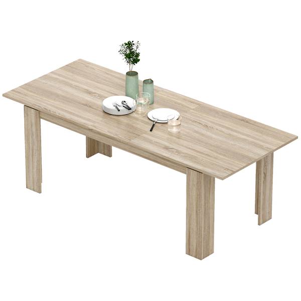 Ausziehbarer Esstisch 272V90AK Braun - Holzwerkstoff - 260 x 76 x 90 cm