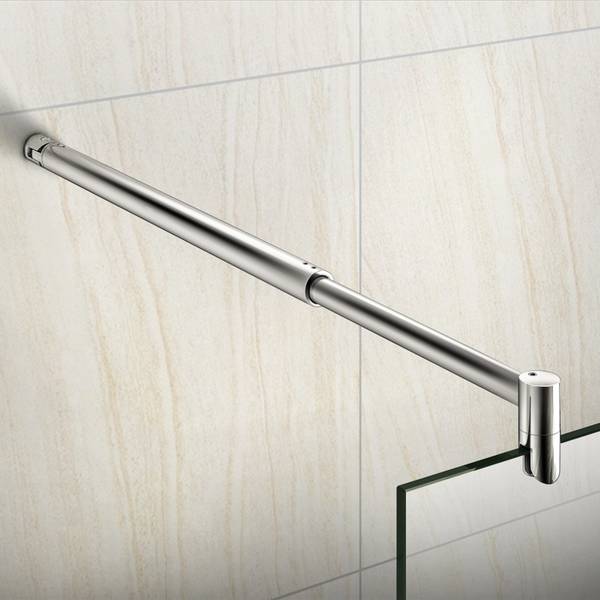 Milchglas Streifen Duschwand Walk-In Grau - Sicherheitsglas - 90 x 200 x 1 cm