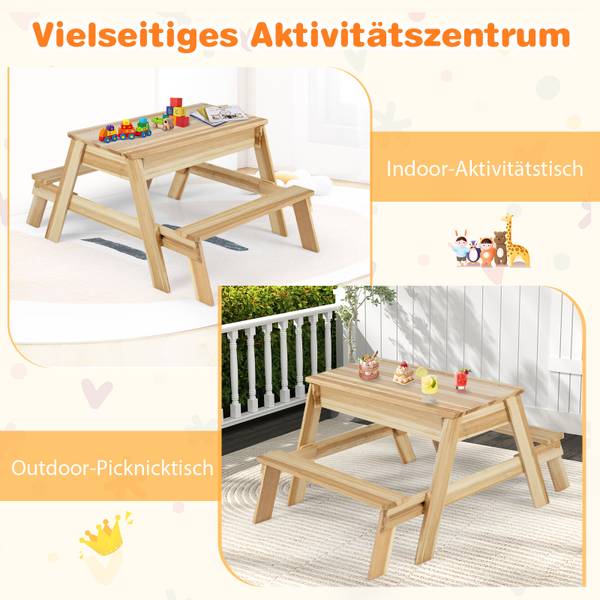 Kindersitzgruppe ZB34808 2-tlg. Braun - Holzwerkstoff - 78 x 56 x 90 cm