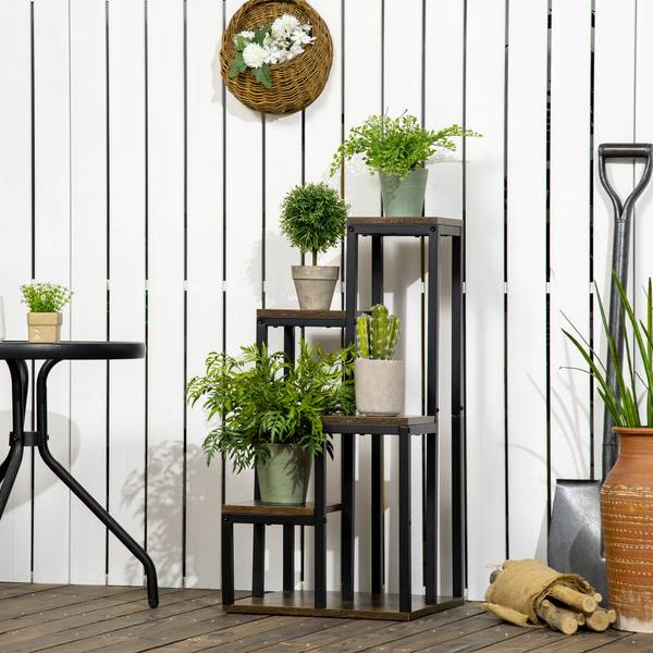 Pflanzenständer BB5531 Braun - Holzwerkstoff - 40 x 81 x 40 cm