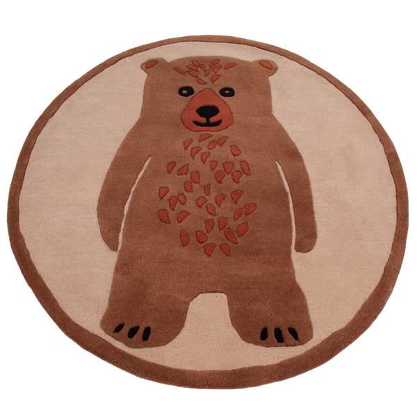 Kurzflorteppich Bär Polarlichter Pracht Braun