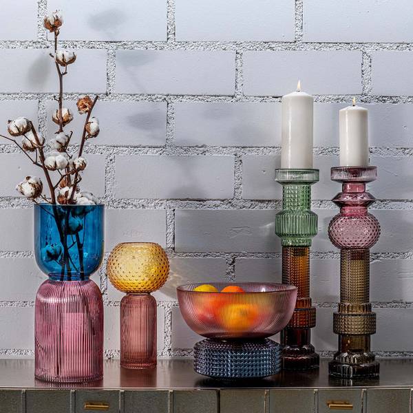 Vase Marvelous Duo jaune rose 31cm Jaune foncé