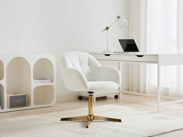 Bürostuhl LANCIEGA Weiß - Textil - 61 x 79 x 60 cm