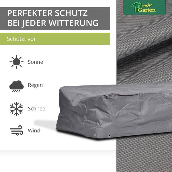 Schutzhülle Gartenliege SHP-20151 Grau - Polyester PVC - 225 x 40 x 85 cm