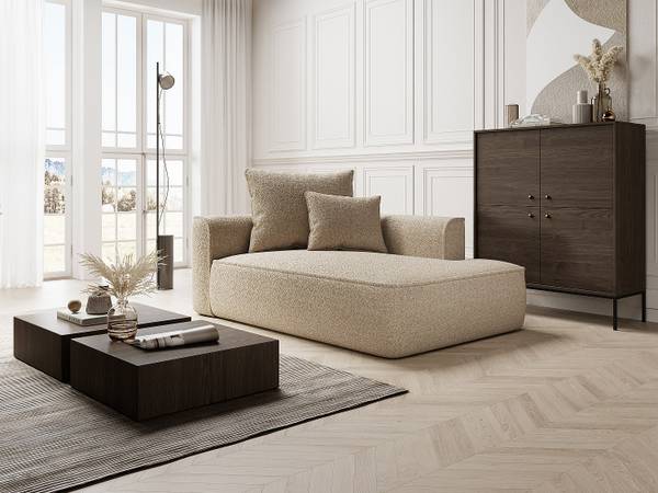 Méridienne fixe PINETA Taupe