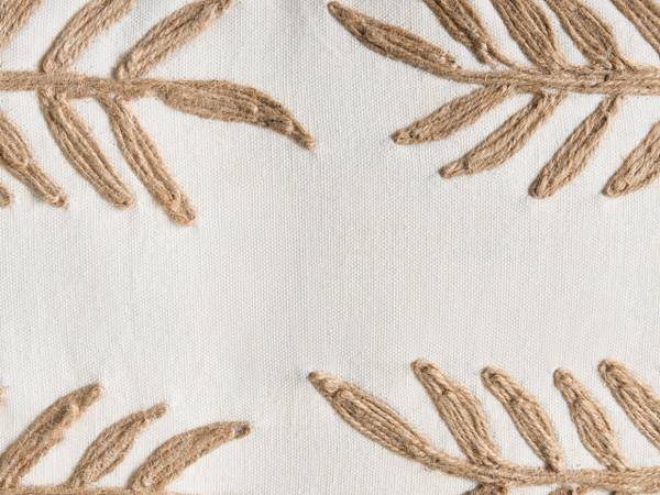 Dekokissen GARCINIA 2-tlg Beige - Weiß - Naturfaser - 45 x 5 x 45 cm