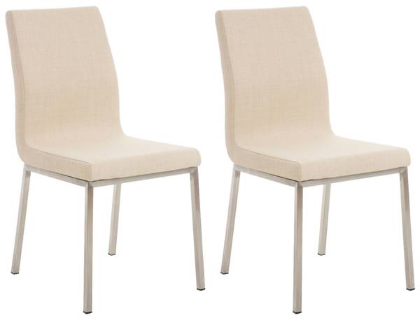 Esszimmerstuhl Colmar 2er Set Weiß - Textil - 40 x 88 x 50 cm