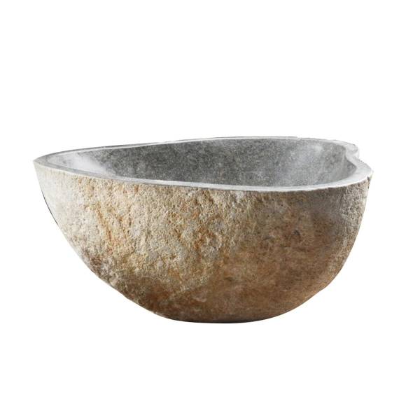 Waschbecken Nobu Grau - Steingut - 34 x 15 x 28 cm