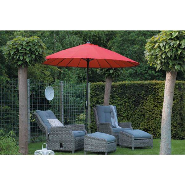 Stokparasol Manilla bruin - polyester - 250 x 240 x 250 cm