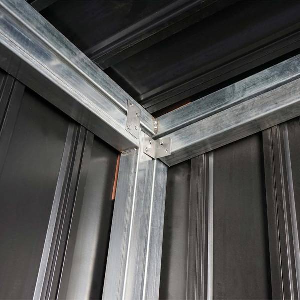 Fahrradgarage J29 (2er) Grau - Metall - Holz teilmassiv - 213 x 172 x 112 cm