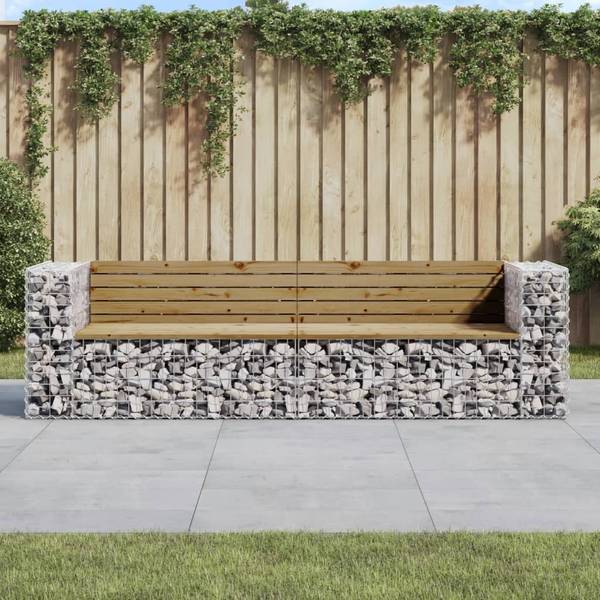 Gartenbank 3030978 Braun - Kiefer - Stahl - 244 x 65 x 71 cm