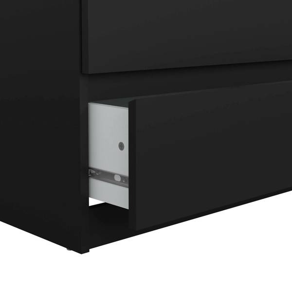 Kommode Ingrid Schwarz - Holzwerkstoff - 154 x 70 x 50 cm