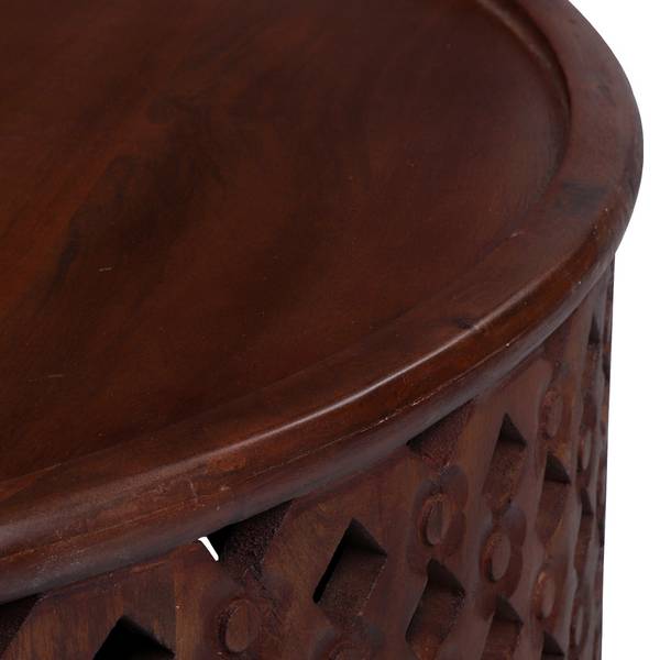 Couchtisch LONDON Braun - Samt - Mango - 100 x 45 x 100 cm