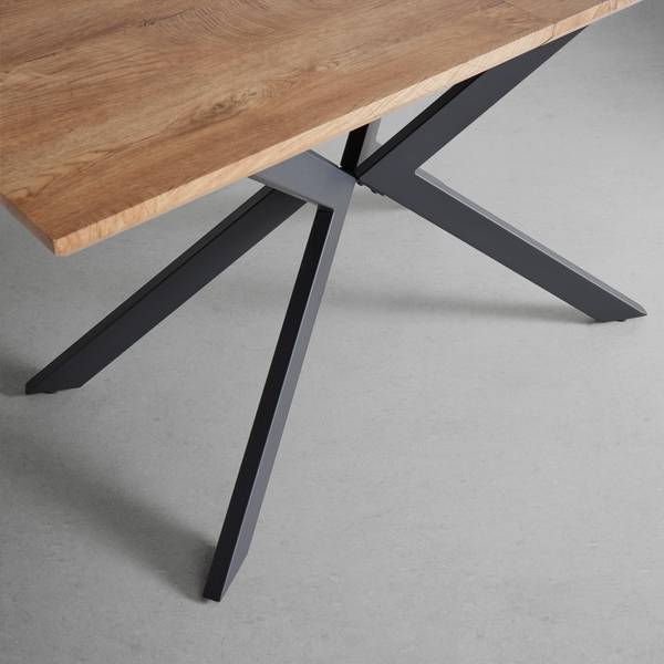 Ausziehtisch AKI Braun - Holzwerkstoff - Metall - 180 x 76 x 80 cm