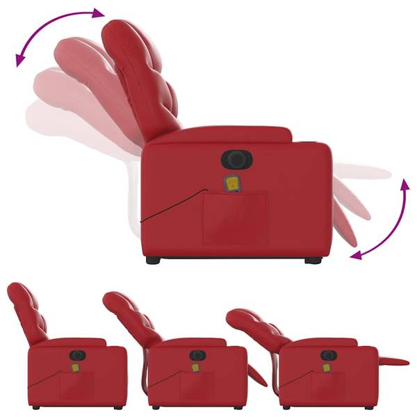 Sta-op-massagestoel 3032387-4 rood