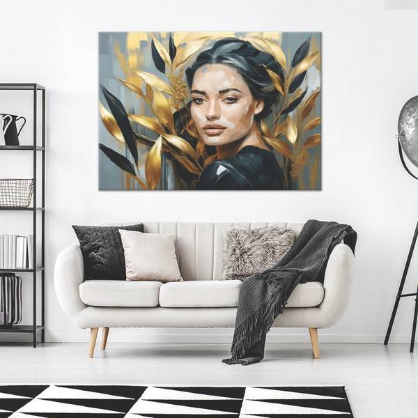 Wandbild glamour-frau 90 x 60 cm