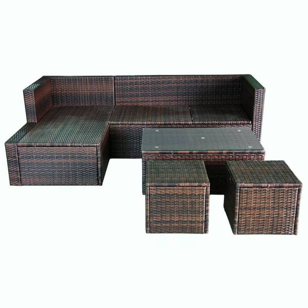 Gartenmöbel-Set 3006305 (4-teilig) Braun - Polyester - 50 x 33 x 80 cm