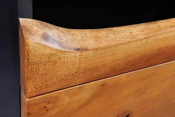 TV-Lowboard GRAND ACACIA Schwarz - Braun - Akazie - 180 x 54 x 42 cm