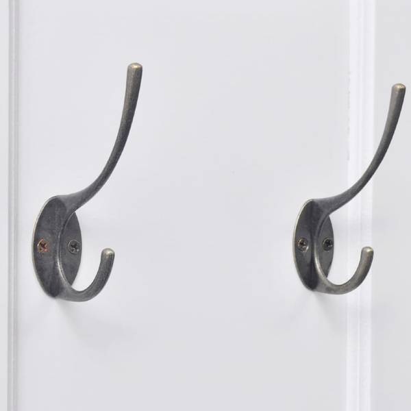 Garderobe 242437 2er Set Weiß - Holzwerkstoff - Massivholz - 3 x 109 x 28 cm