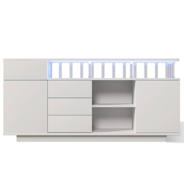 Sideboard GLOWMU 506 Ⅳ Weiß - Holzwerkstoff - 160 x 75 x 40 cm