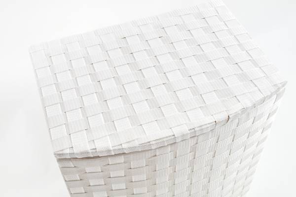 Wäschekorb NYLONHAMP345 Weiß - Holzwerkstoff - 33 x 53 x 45 cm