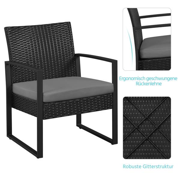 Gartenmöbel-Set ARH24 3er Set Grau