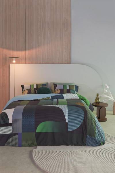 Bettwäsche Utopia 2-teilig Blau - Satin - 135 x 4 x 200 cm