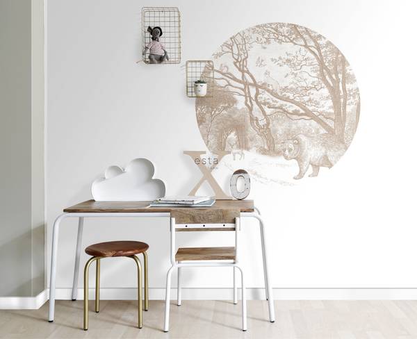 Selbstklebende Wandtattoo 159072 Braun - 70 x 70 x 70 cm