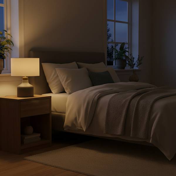 Lampe de table tissu & pied béton Doré - Gris - Blanc - Lin - Fer - Béton - 25 x 35 x 25 cm